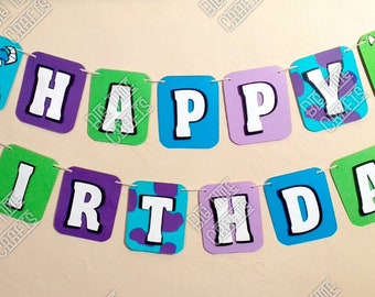 Monster theme Birthday Banner