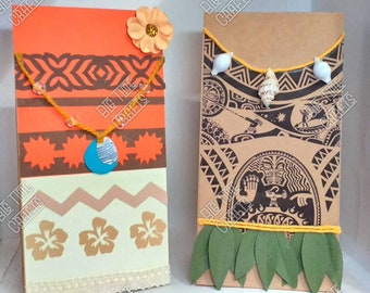 Hawaiian Princess Treat Bags - Maui Moana Favor Bags for Kids Parties