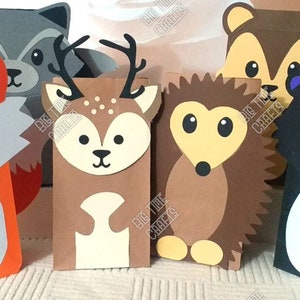 Woodland Animals Favor Bags