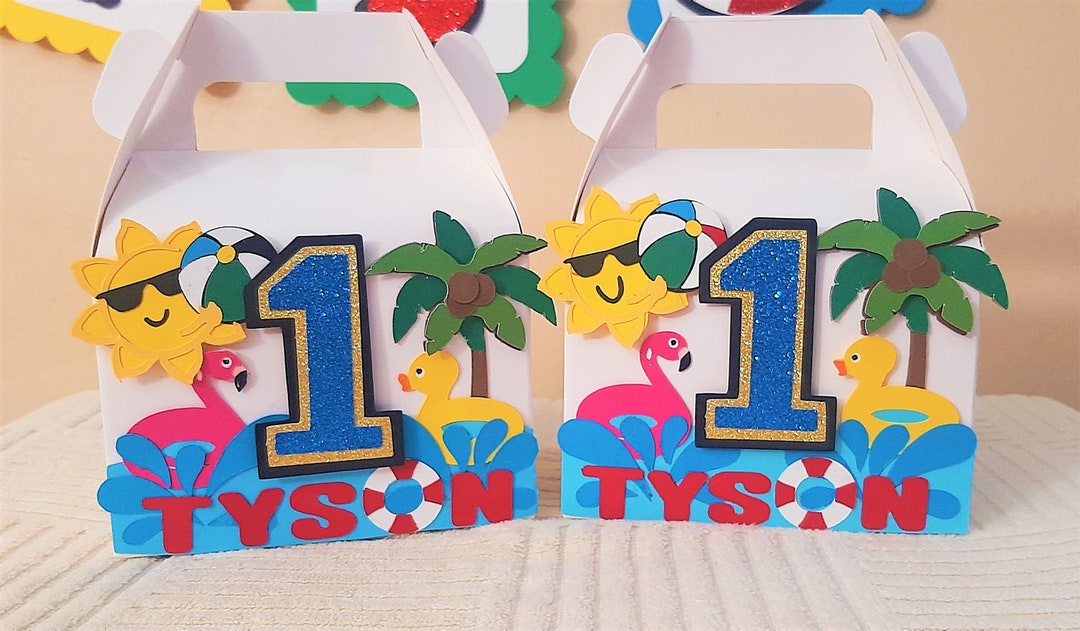 Pool Party Favor Boxes - Etsy
