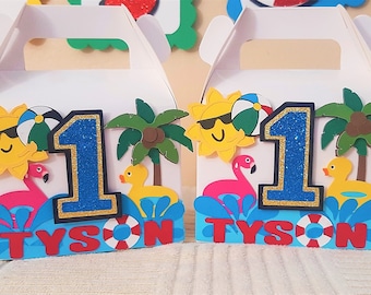 Pool Party Favor Boxes