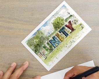 Spread a Message of Unity with our Unity Park Watercolor Postcards
