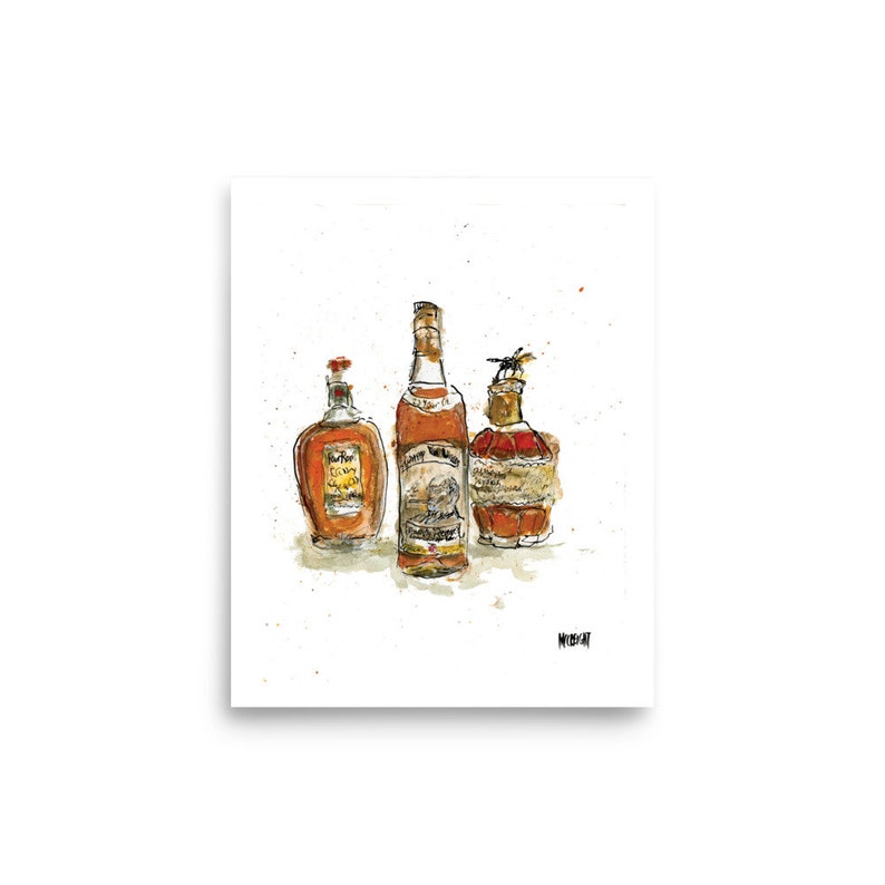 A Triple Treat for Bourbon Lovers: Watercolor and Ink Art of Pappy Van ...