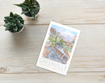 Greenville South Carolina Travel Postcard