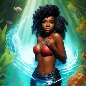 Black mermaid- PrettyLoxx Dream Series