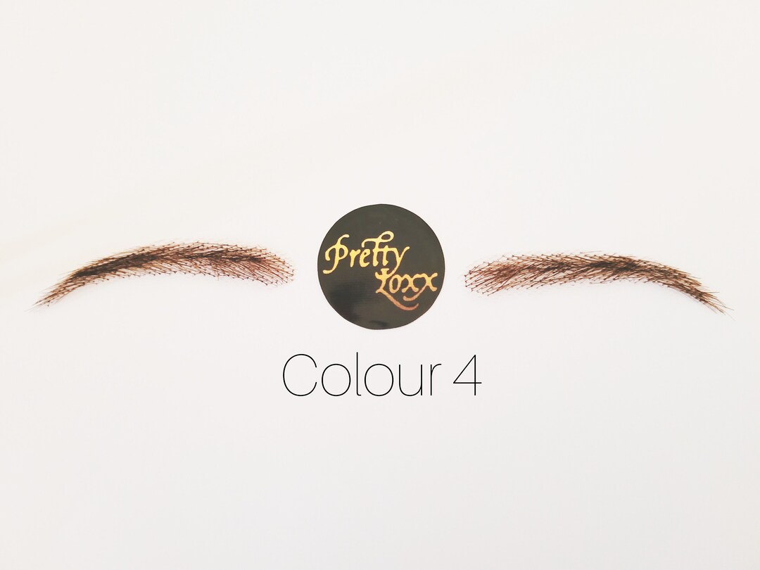 Lace Real Hair Eyebrows Reusable With Free Adhesive, Various Colours