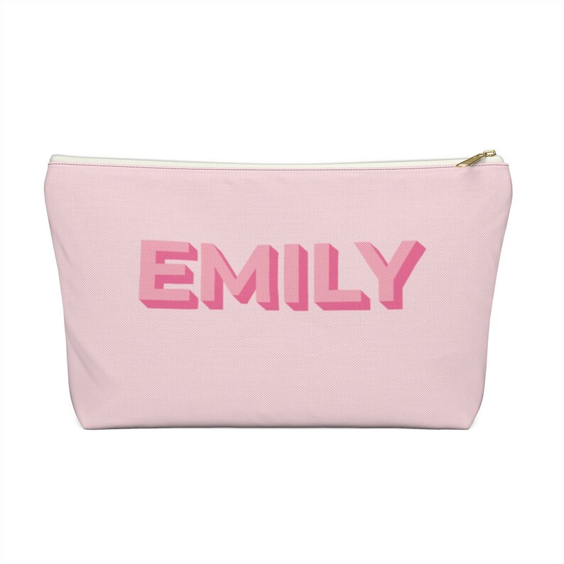 Personalized Makeup Bag Name Pink Makeup Bag Personalized Etsy