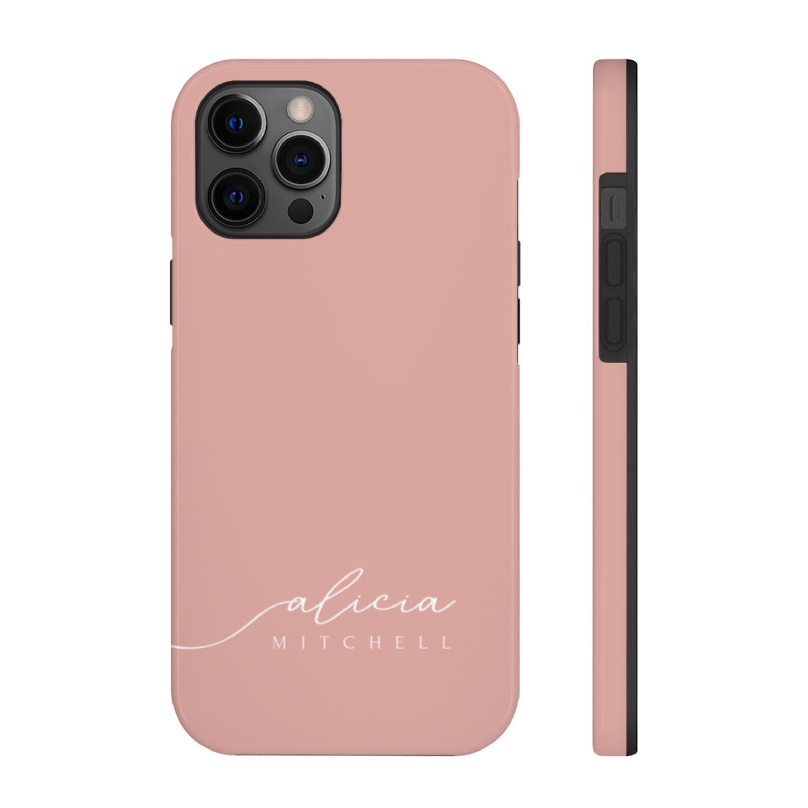 Blush Pink Phone Case iPhone 11 12 Pro Max Case Name iPhone 7 Etsy