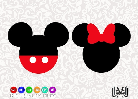 Mickey and Minnie heads SVG Mickey mouse SVG Mickey mouse | Etsy