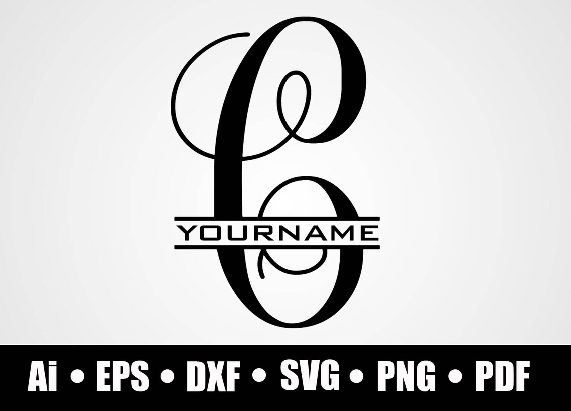 Split letter C / Monogram C / SVG / Dxf / Png / Eps / Ai / Pdf | Etsy