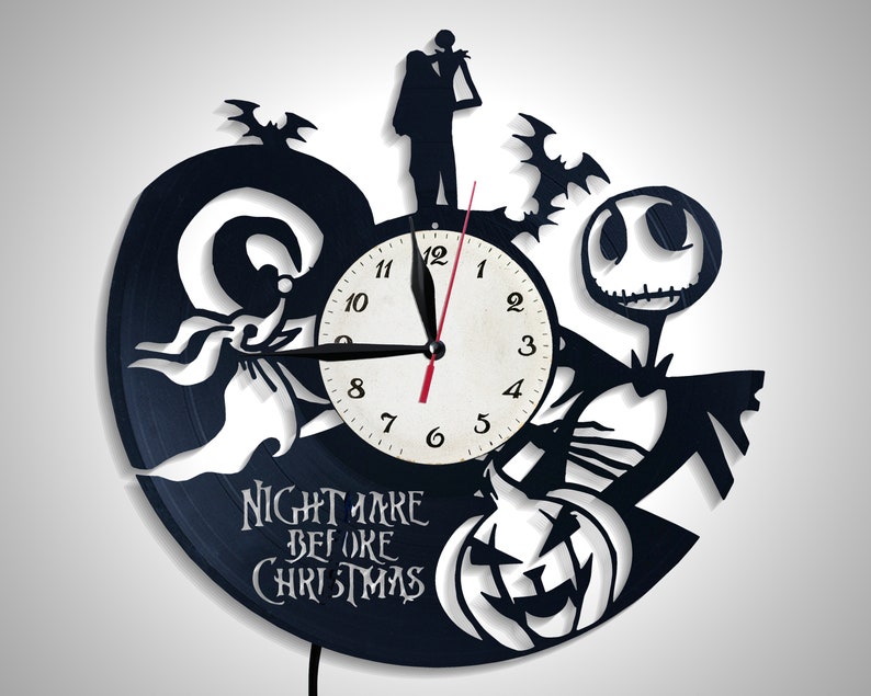 Jack Skellington The Nightmare Before Christmas Bedroom Light Handmade Clock