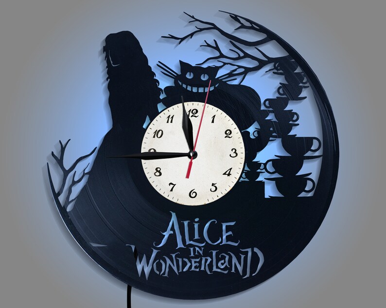 Tea Party Alice Cheshire Cat Nursery Decor Room Night Light In Wonderland