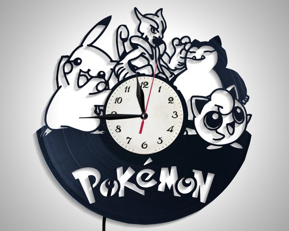 Pikachu Wall Clock Pokemon Birthday Kids Room Decor Xmas Gift Etsy