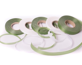 Professional white green silk tape 5 mm 8 mm 12 mm 46 m per roll for making silk flowers Japanese tape