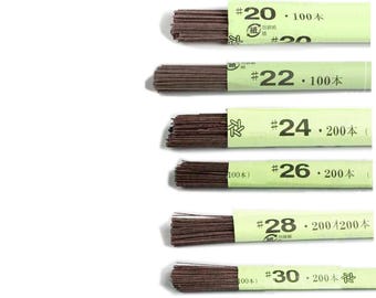 Japanese floral wire Papyrus braided wire 36 cm (14 inch) length Brown. 100/200 pieces per pack