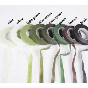 Stretch Floral Japanese Tapes adhesive used for flower making stem wrap W=12.5mmxL=27m (1/2 Inch x 90 feet)