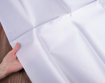 Gold New Satin, Shiny White, Semi-Hard, Size 92 x 100 cm (36"x40") Japanese Fabric Pre-Starched for Silk Flower Art