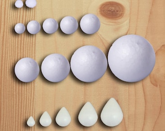 Flower Polystyrene Styrofoam Balls cores with different sizes for flower making made in Japan