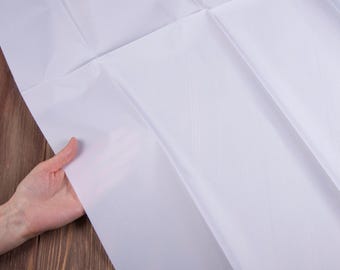 Poplin, Shiny White, Semi-Hard, Size 92 x 100 cm (36"x40") Japanese Fabric Pre-Starched for Silk Flower Art
