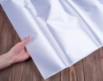 10000 Satin, Shiny White, Hard, Size 92 x 100 cm (36"x40") Japanese Fabric Pre-Starched for Silk Flower Art