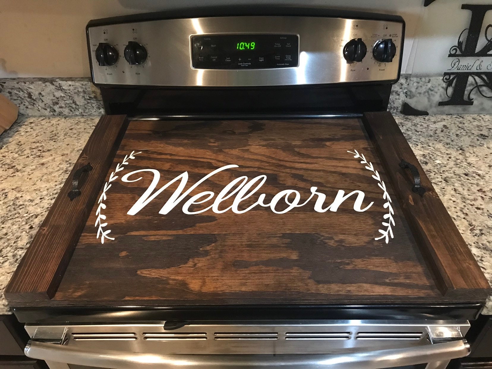 Noodle Board with Handles Home Decor Rustic Stove Board Etsy