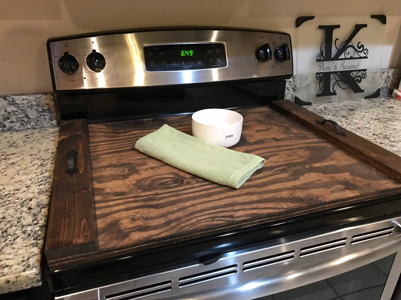 Noodle Board with Handles Home Decor Rustic Stove Board Etsy