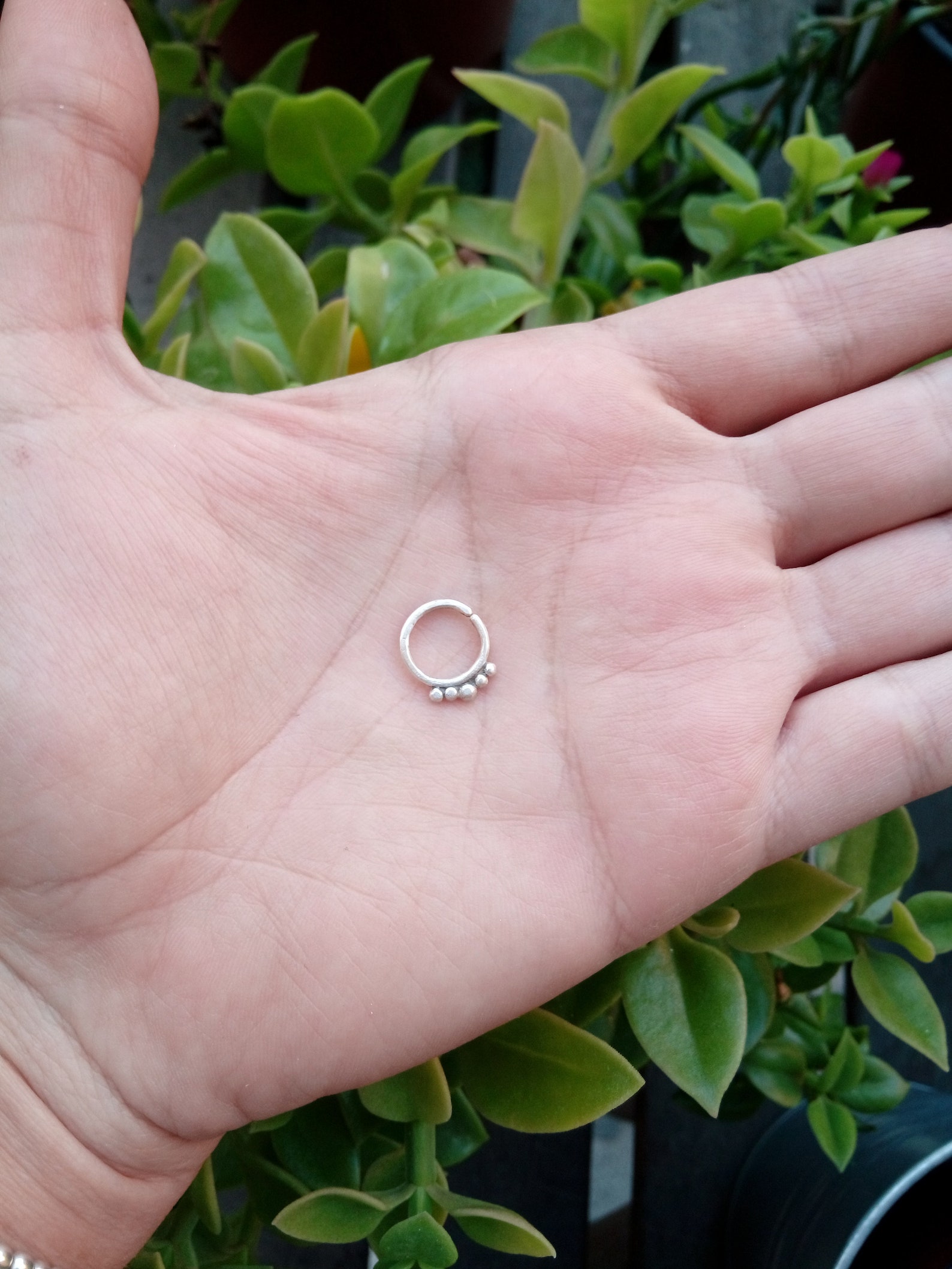 Tiny Balls Silver Septum Piercing Etsy