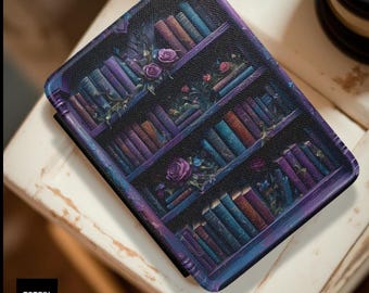 Bookshelf Roses Kindle Case | Floral Library E-Reader Cover