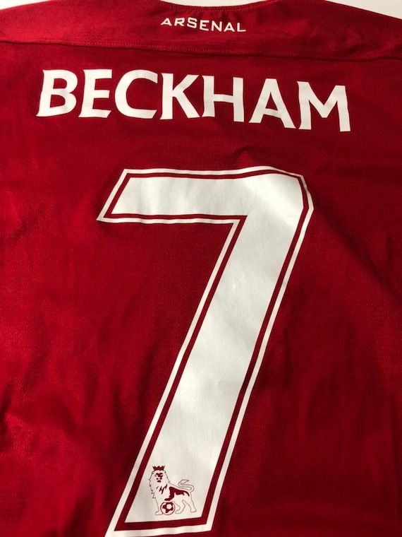 Arsenal David BECKHAM Jersey Football Soccer Shirt Adult M | Etsy