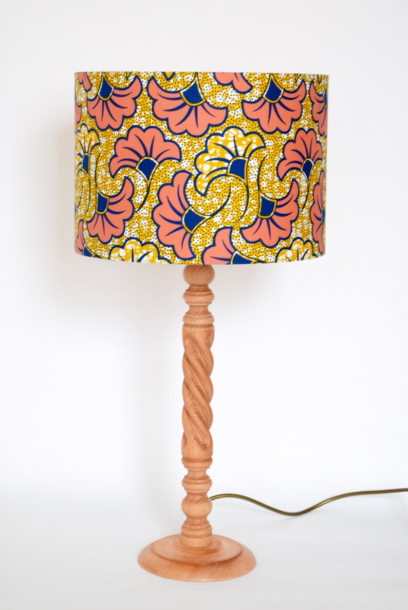 Pink Flower Drum Lampshade Ossu Gold Standing Lamp Home Decor Shade Uk