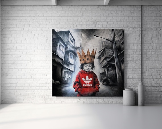 original SLUMMY TALES XXL canvas, minimaki large format acrylic painting