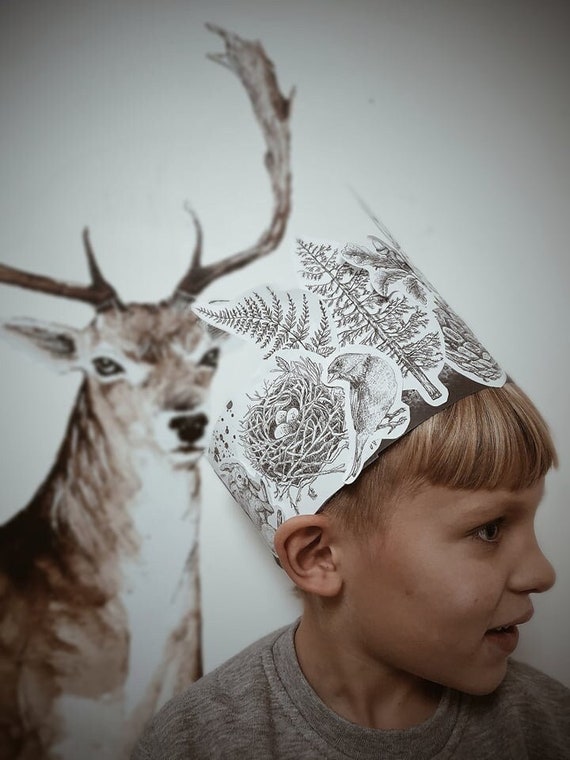 TO PRINT DOWNLOAD element forest child manual activity crown printer paper
