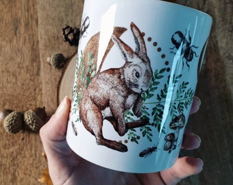 Mug rabbit drill minimaki woodland