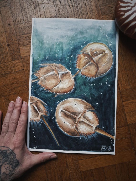 original watercolor oracle ocean mythical card minimaki