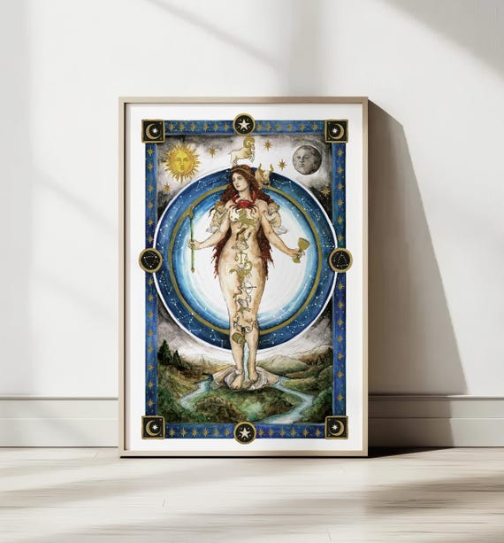 PRE-ORDER poster homo signorum astrology wicca cosmos celestial magic watercolor