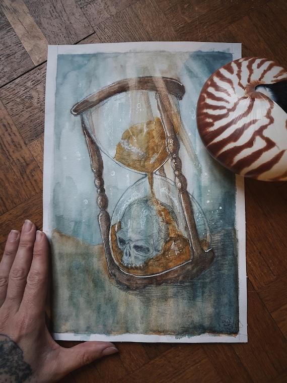 original watercolor oracle ocean mythical card minimaki