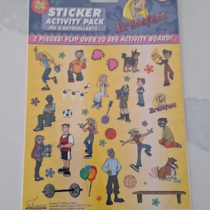 Vintage Okee Dokee Sticker Company Sticker Activity Pack Braceface