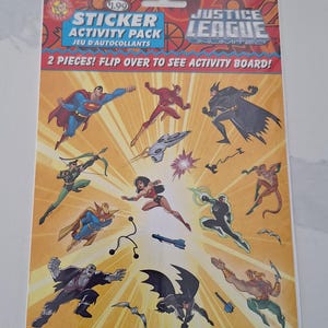 Vintage Okee Dokee Sticker Company Sticker Activity Pack Justice League