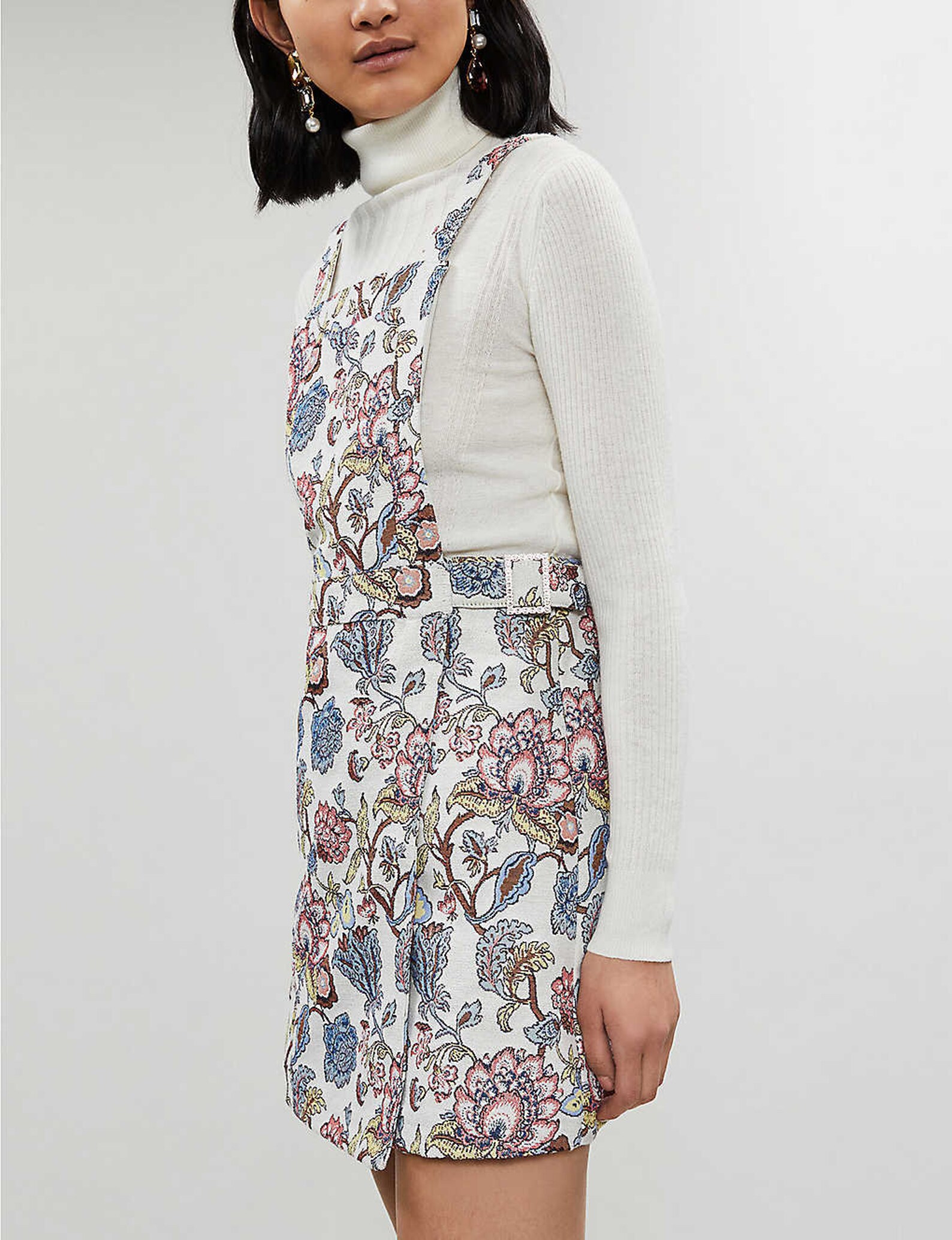 TOPSHOP Floral Dungaree Dress new US10 10C12PIVR | Etsy