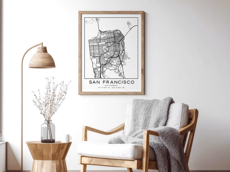 Vancouver Map Print, Vancouver Wall Art, Map of Vancouver, Home Town