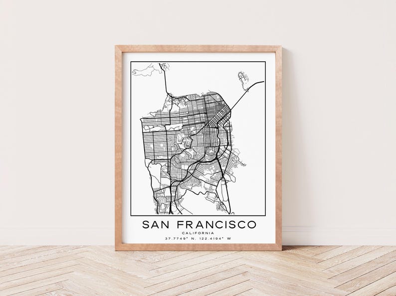 Vancouver Map Print, Vancouver Wall Art, Map of Vancouver, Home Town