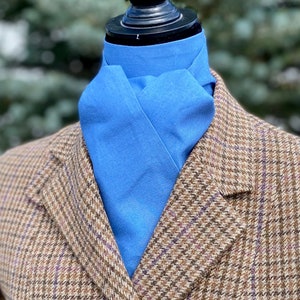 Equestrian Stock Tie Plain Light Blue