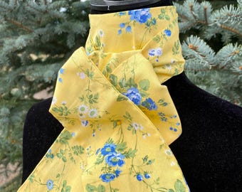Foxhunting Equestrian Stock Tie Yellow