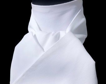 White equestrian stock tie