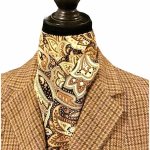 Foxhunting/Dressage Brown Paisley Equestrian Stock Tie