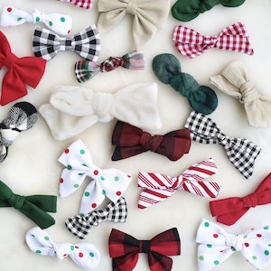 Christmas bow grab bag! 8 Christmas bows picked at random, holiday headband grab bag, surprise Christmas bows, mystery bow grab bag