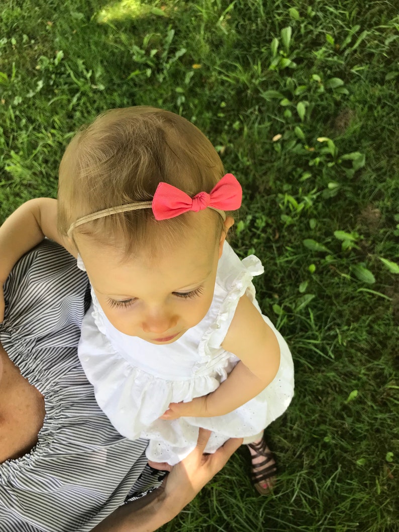 bright green knot bow Apple Green Mini Knot Bow mini knot pig tail clips pastel green bow knotted bow headband summer bow headband