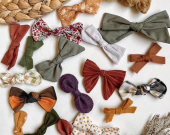 Fall bow Clearance grab bag (5 bows included)! 5 Fall bows picked at random, Fall headband grab bag, surprise Fall bows, mystery grab bag