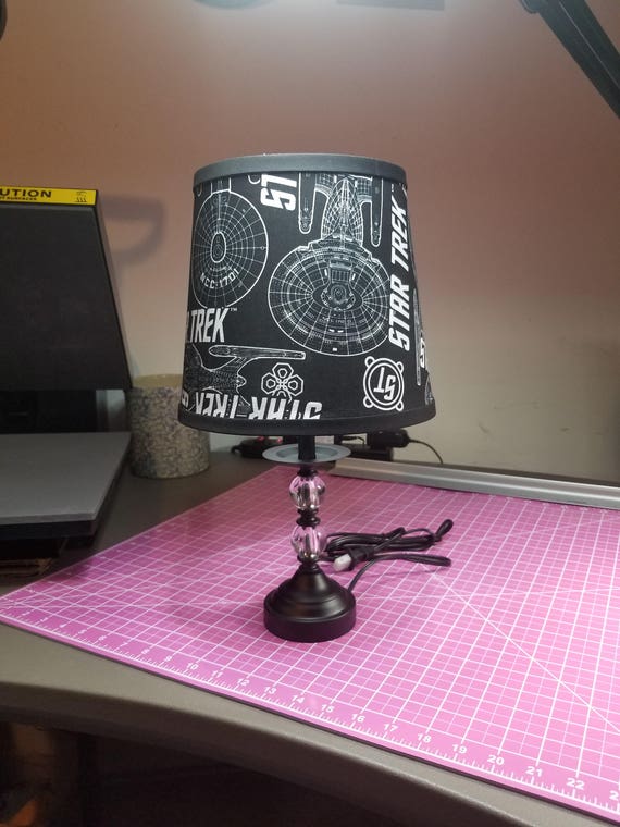 Star Trek Uss Enterprise Inspired Fabric Lamp Etsy