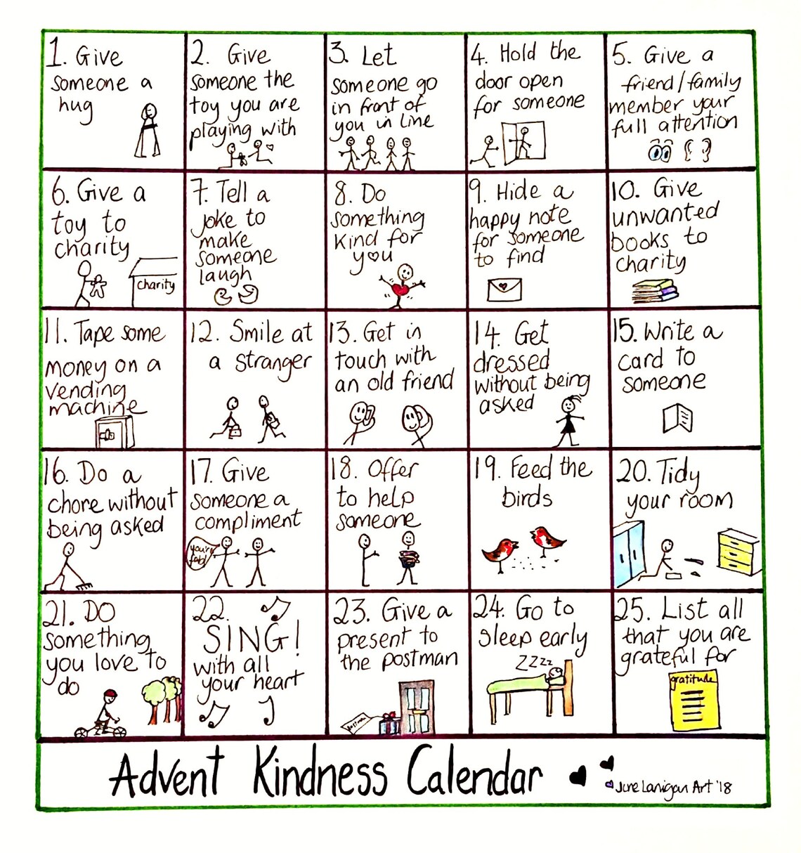 Kindness Advent Calendar Etsy